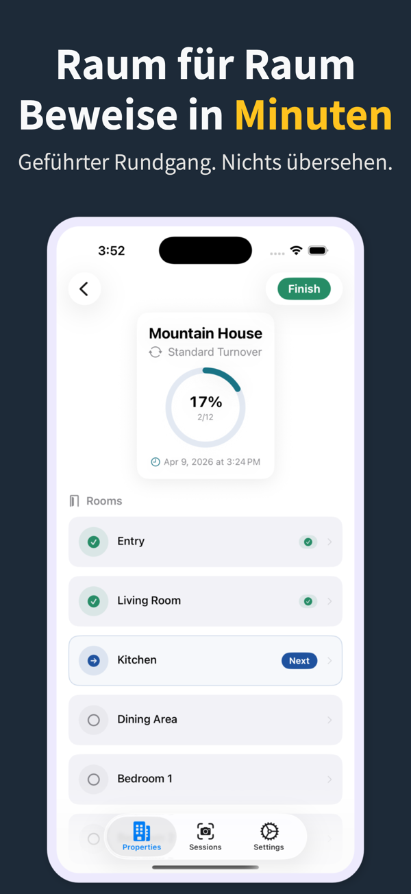 Room-by-room photo capture