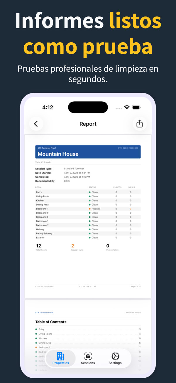 Customizable room template for a short-term rental