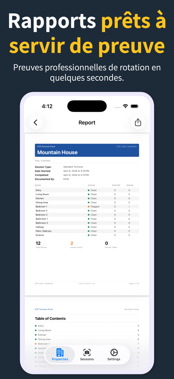 Customizable room template for a short-term rental