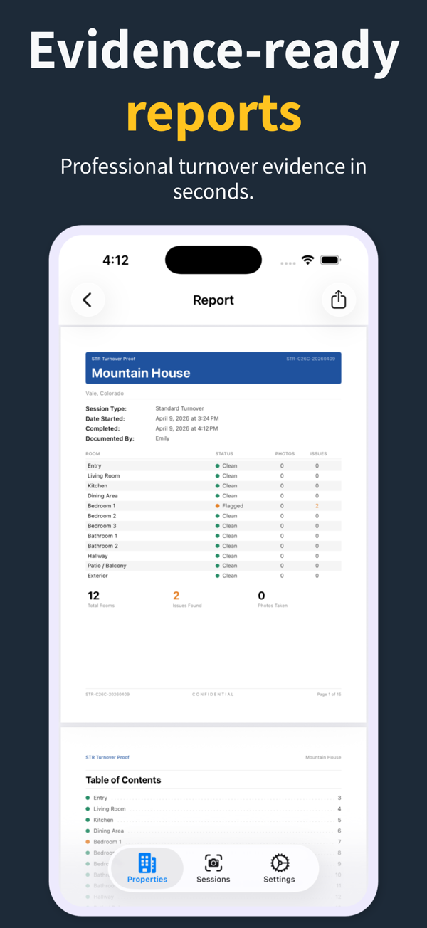 Customizable room template for a short-term rental
